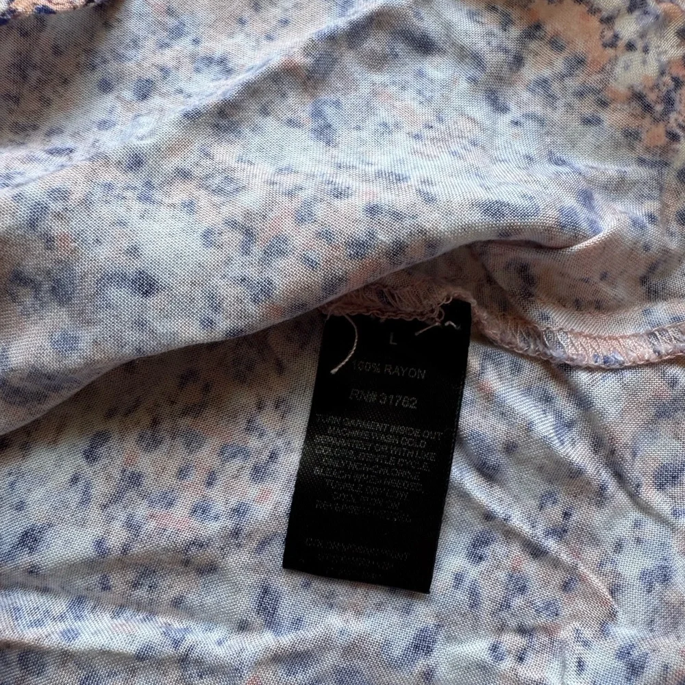 Concepts New York Women’s Pink/Blue Floral Zip Up Skirt with Tie Belt L EUC